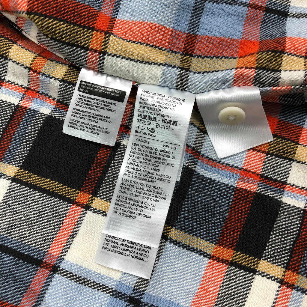 Levi's リーバイス 長袖シャツ チェック柄 胸ポケット