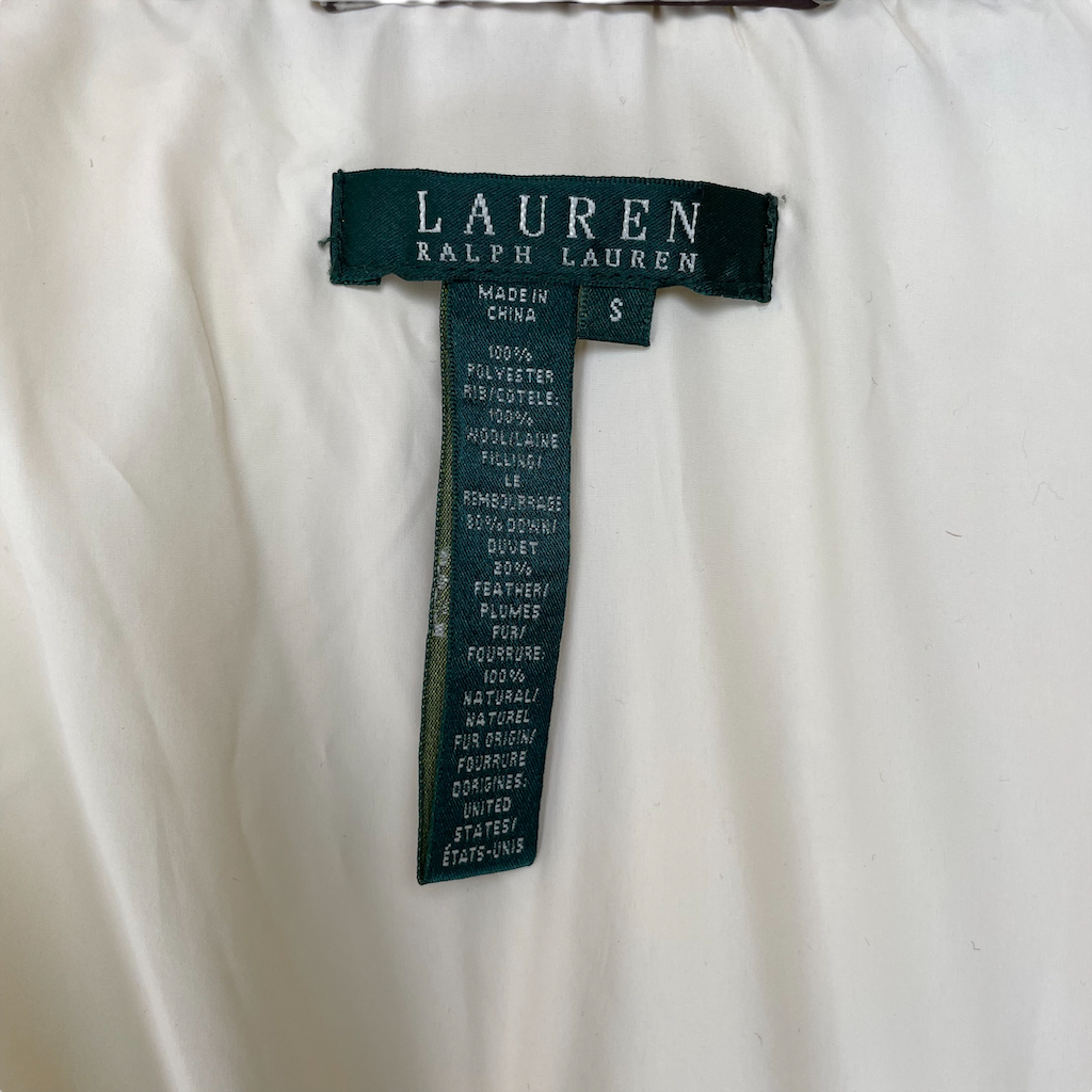 RALPH LAUREN ラルフローレン ダウンコート ファーフード ロングコート フルジップ ジップアップ