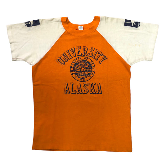 70s vintage ARTEX アルテックス UNIVERSITY ALASKA アラスカ大学 カレッジTシャツ プリントTシャツ 半袖 カットソー