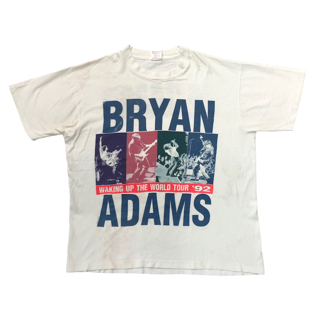 90s vintage カナダ製 FRUIT OF THE LOOM フルーツオブザルーム BRYAN ADAMS ブライアンアダムス WAKING UP THE WORLD TOUR '92 ウェイキングアップザワールドツアー プリントTシャツ 半袖 カットソー