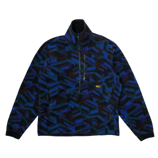 90s vintage REI アールイーアイ フリースジャケット プルオーバー 総柄