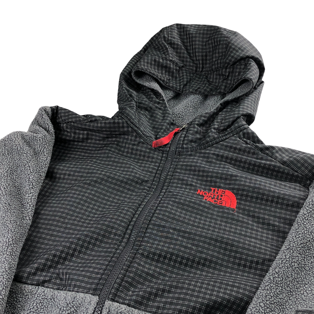 THE NORTH FACE ノースフェイス デナリ フーディー フリースジャケット パーカー フルジップ チェック kids boys