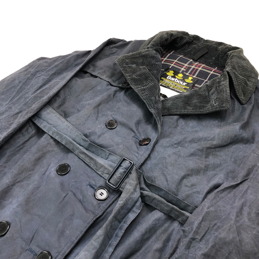 90s vintage Barbour バブアー TRENCH COAT トレンチコート オイルドジャケット ワックスドジャケット ロングコート ワックスドコットン