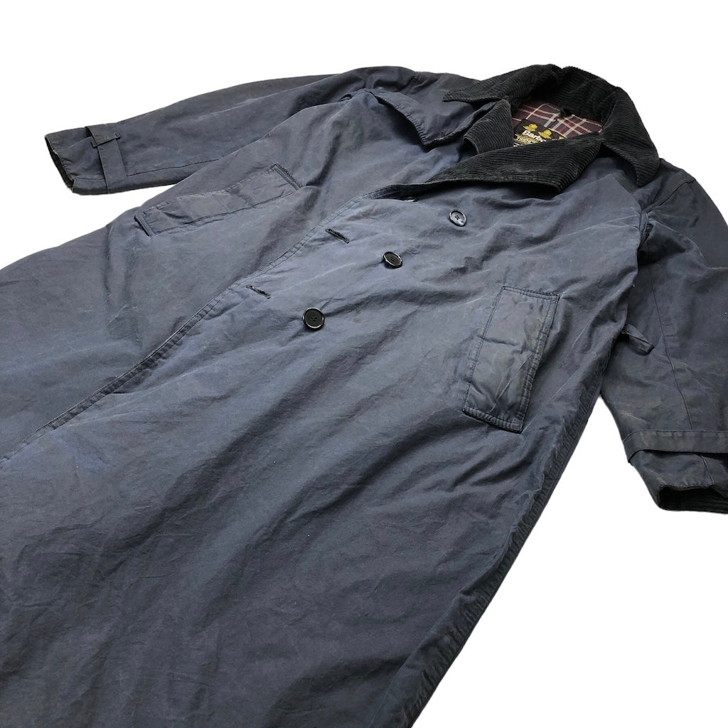 90s vintage Barbour バブアー TRENCH COAT トレンチコート オイルドジャケット ワックスドジャケット ロングコート  ワックスドコットン