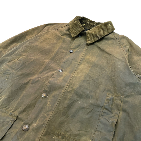 80s vintage イングランド製 Barbour バブアー Beaufort ビューフォート 2ワラント オイルドジャケット ワックスドジャケット フルジップ ジップアップ