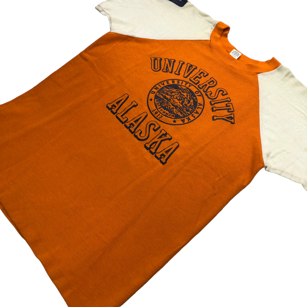 70s vintage ARTEX アルテックス UNIVERSITY ALASKA アラスカ大学 カレッジTシャツ プリントTシャツ 半袖 カットソー