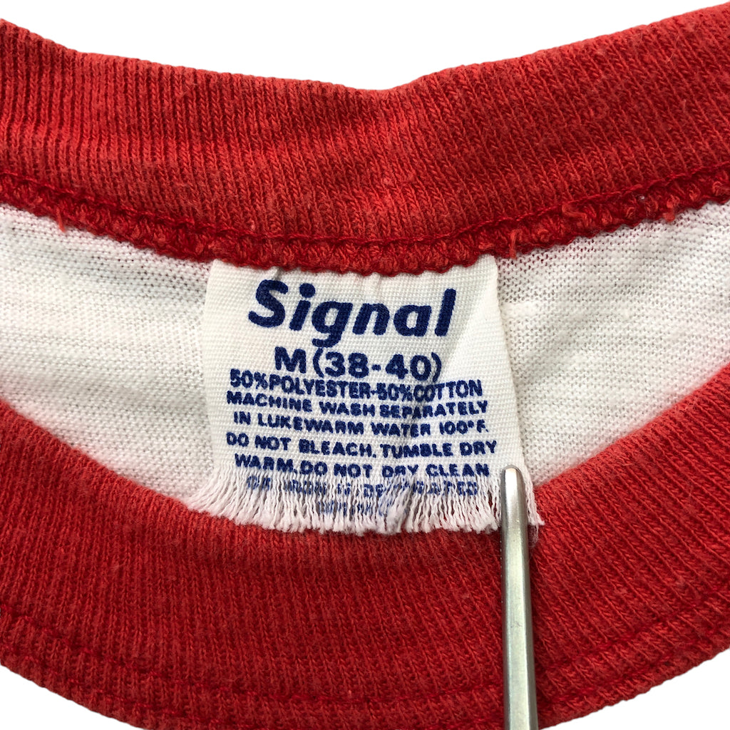 70s vintage signal シグナル INTRAMURAL ARKANSAS RECREATIONAL SPORTS プリントTシャツ 半袖 カットソー リンガーTシャツ