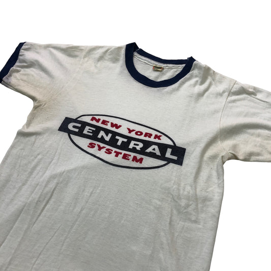 70s vintage USA製 SCREEN STARS スクリーンスターズ リンガーTシャツ 半袖 カットソー ビッグプリント