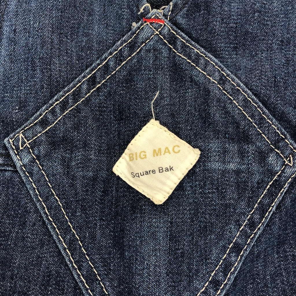 70s vintage J.C.Penney BIG MAC ビッグマック Square Bak オーバーオール サロペット デニム