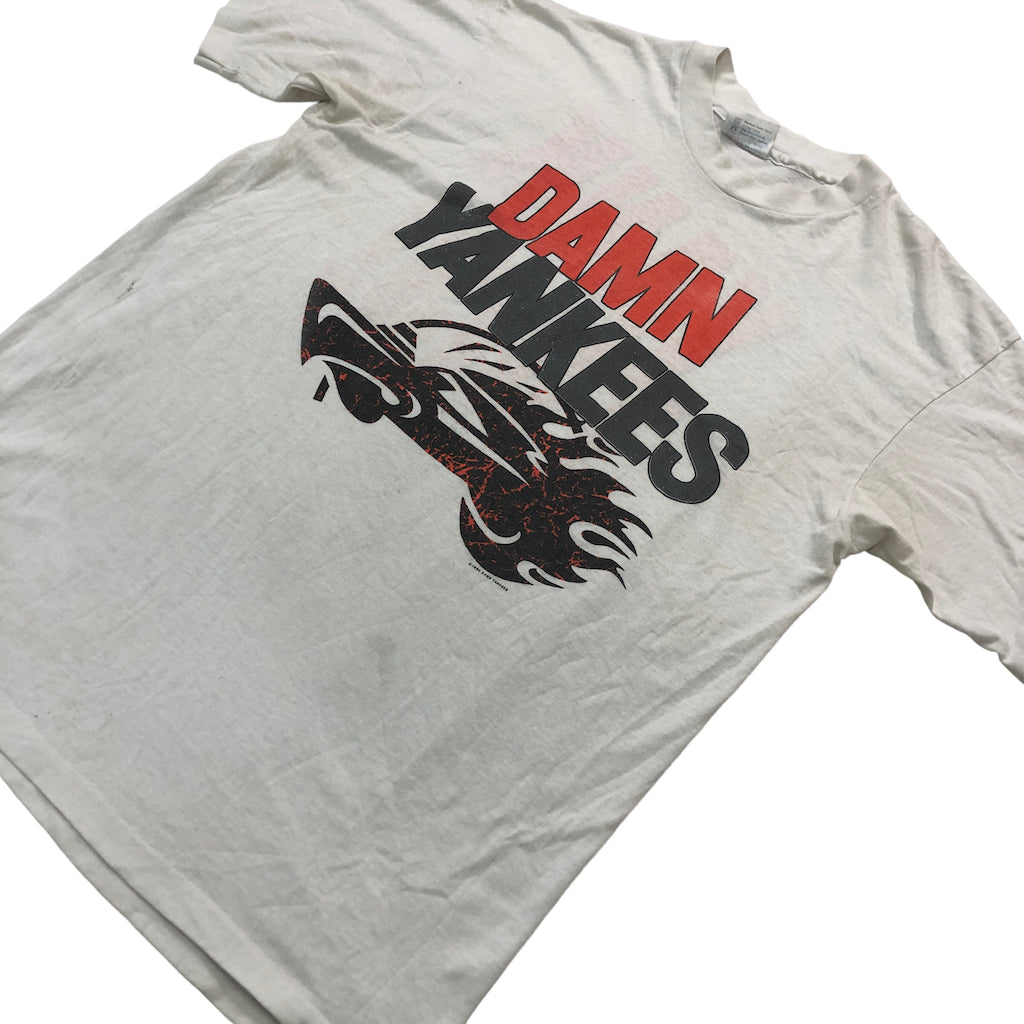 90s vintage USA製 Hanes ヘインズ DAMN YANKEES ダムヤンキース ロックTシャツ バッドTシャツ 1990年