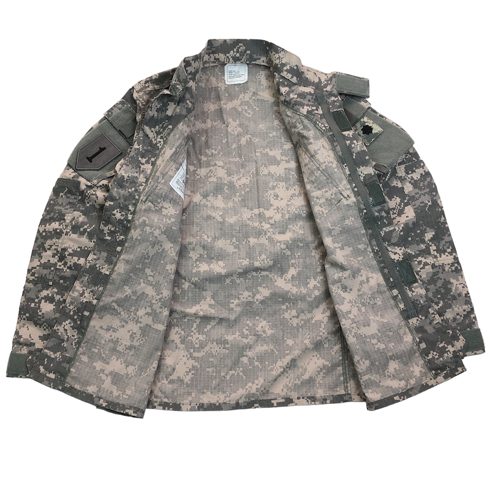 U.S.ARMY ACU デジカモ コンバットジャケット ミリタリージャケット ジップアップ フルジップ 長袖