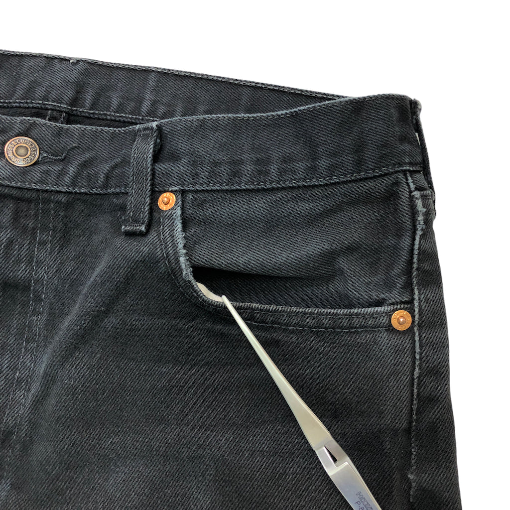 90s vintage フランス製 Levi's リーバイス 505 デニムパンツ ジーンズ ジーパン 505−0285 ブラックデニムパンツ