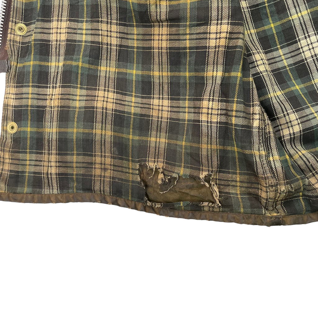 80s vintage イングランド製 Barbour バブアー Beaufort ビューフォート 2ワラント オイルドジャケット ワックスドジャケット フルジップ ジップアップ