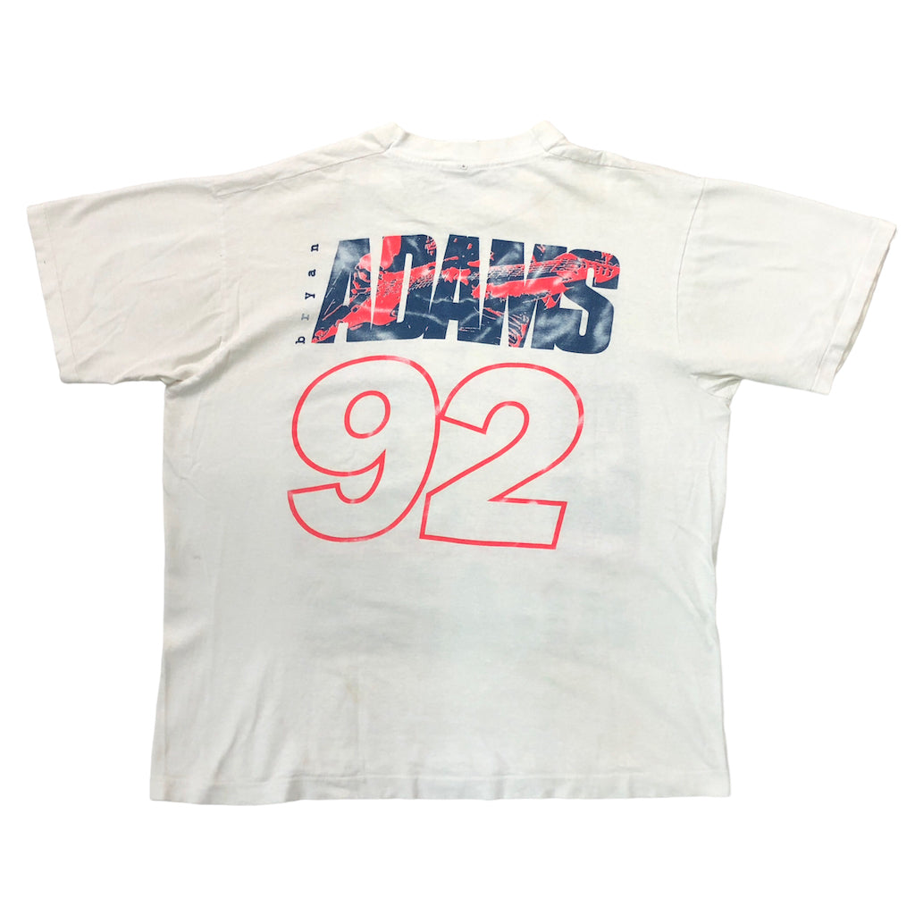 90s vintage カナダ製 FRUIT OF THE LOOM フルーツオブザルーム BRYAN ADAMS ブライアンアダムス WAKING UP THE WORLD TOUR '92 ウェイキングアップザワールドツアー プリントTシャツ 半袖 カットソー