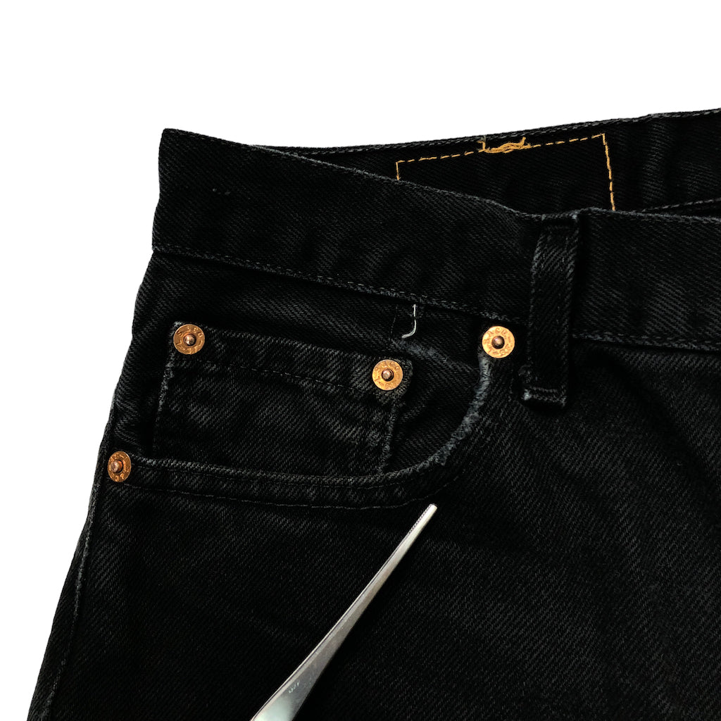 90s vintage フランス製 Levi's リーバイス 505 デニムパンツ ジーンズ ジーパン 505−0285 ブラックデニムパンツ