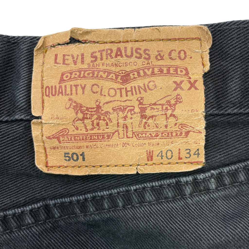 90s vintage USA製 Levi's リーバイス 501 ブラックデニムパンツ ジーンズ ジーパン
