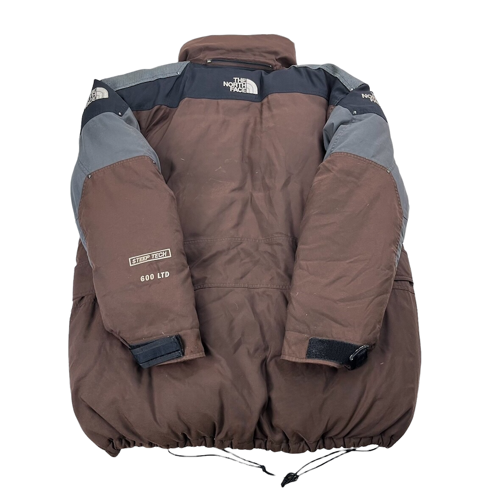 90s vintage THE NORTH FACE ザノースフェイス ダウンジャケット フルジップ ジップアップ STEEP TECH 600LTD
