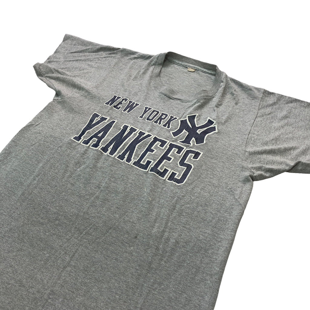 70s vintage NEW YORK YANKEES ニューヨーク・ヤンキース Tシャツ 半袖 カットソー ビッグプリント