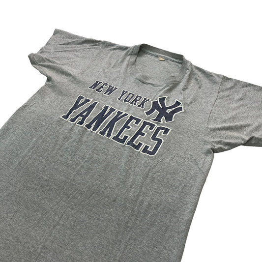 70s vintage NEW YORK YANKEES ニューヨーク・ヤンキース Tシャツ 半袖 カットソー ビッグプリント