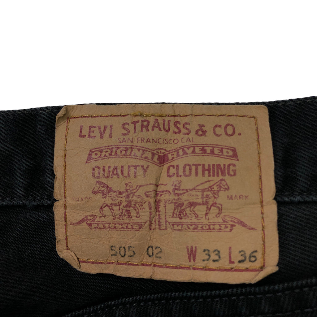 90s vintage フランス製 Levi's リーバイス 505 デニムパンツ ジーンズ ジーパン 505−0285 ブラックデニムパンツ