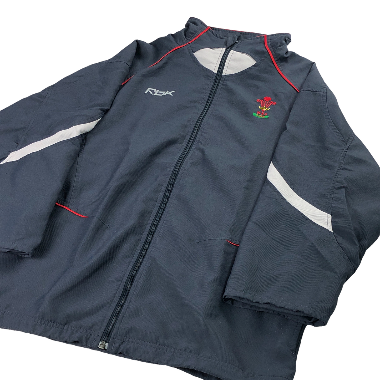 90s Reebok リーボック WRU CYMRU  ナイロンジャケット ジップアップ