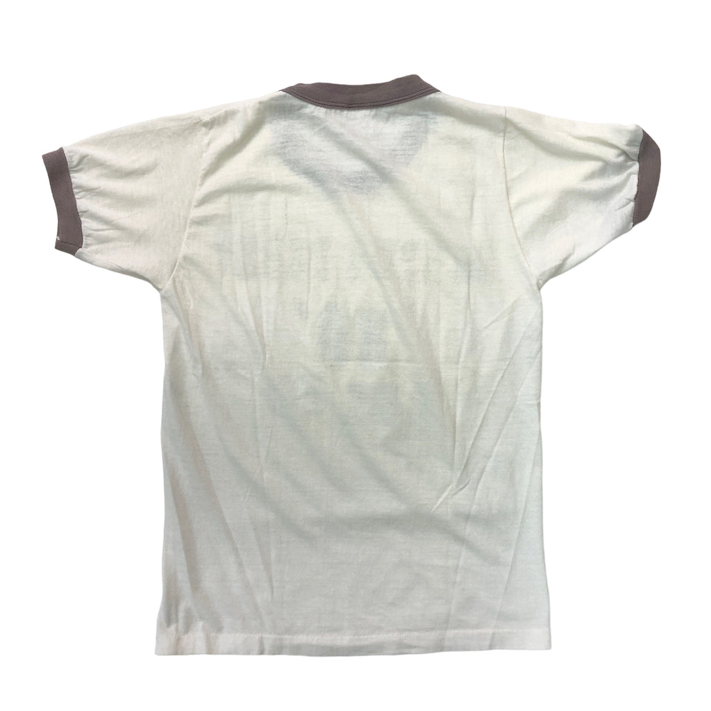 80s vintage Sports wear スポーツウェア リンガーTシャツ 半袖 カットソー ビッグプリント