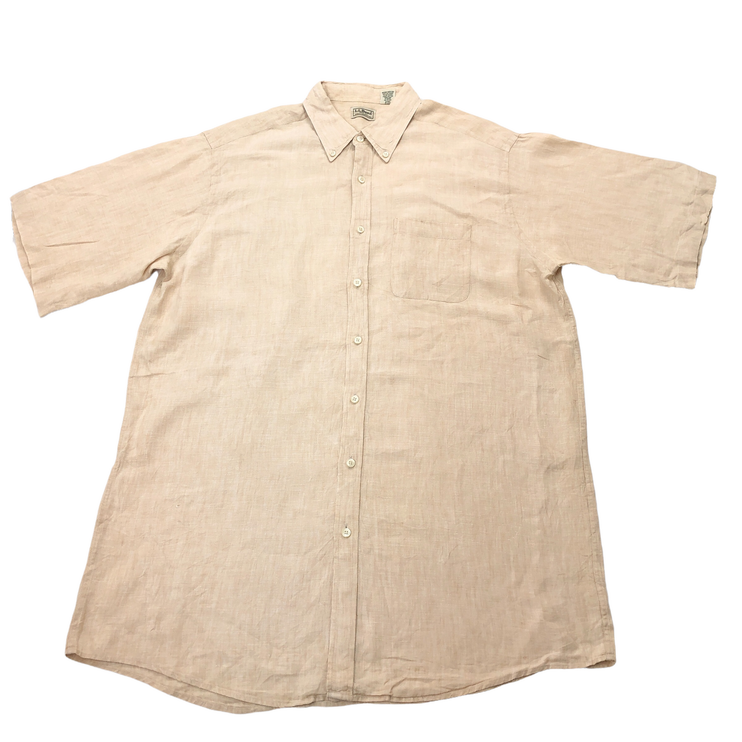 L.L.Bean エルエルビーン 半袖シャツ リネンシャツ BDシャツ ボタンダウン