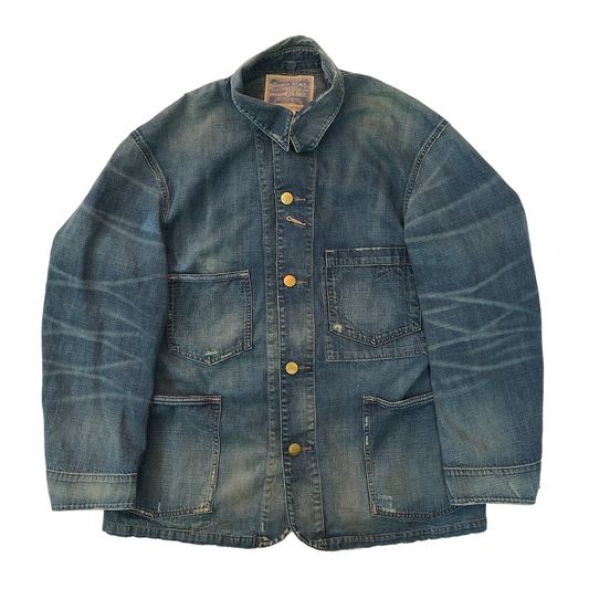 RRL ダブルアールエル MECHANIC CHORE JACKET メカニックコアジャケット カバーオール チェンジボタン デニムジャケット R51-KE DOUBLE RL