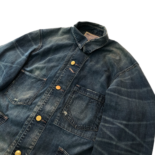 RRL ダブルアールエル MECHANIC CHORE JACKET メカニックコアジャケット カバーオール チェンジボタン デニムジャケット R51-KE DOUBLE RL