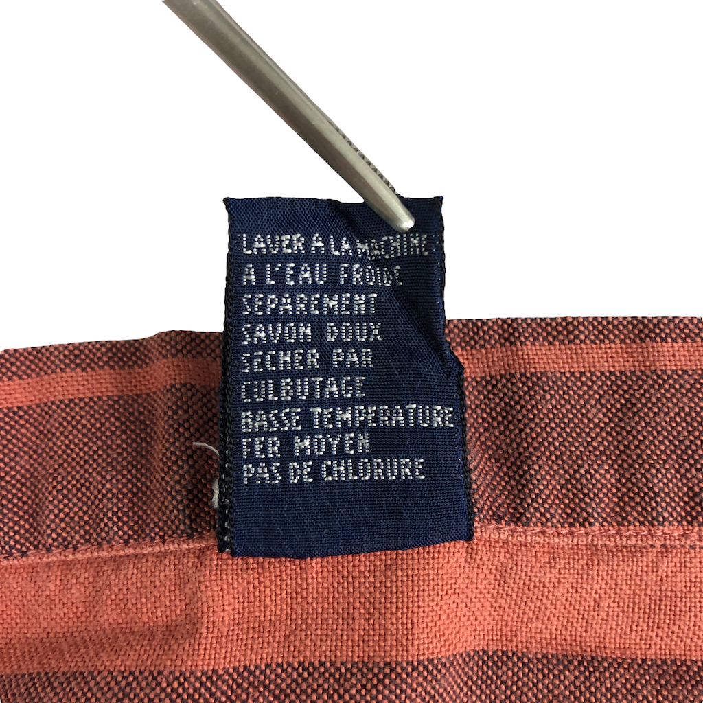 TOMMY HILFIGAR トミーヒルフィガー 半袖シャツ ストライプ柄 ワンポイント刺繍