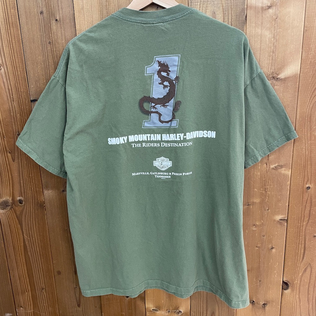HARLEY-DAVIDSON ハーレーダビッドソン プリントTシャツ 半袖 カットソー ビッグプリント バックプリント2005年