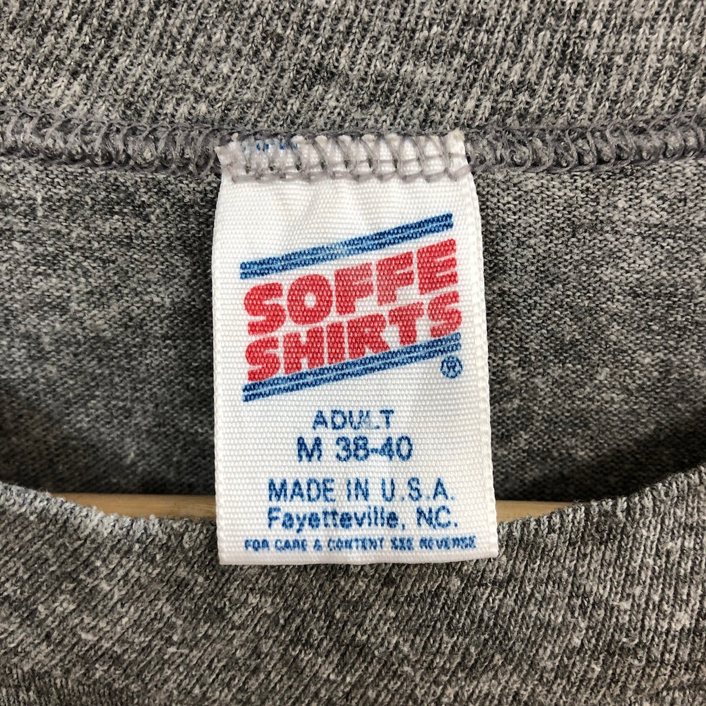 USA製 90s vintage SOFFE SHIRTS ソフィー Tシャツ 半袖 カットソー ARMY ビッグプリント