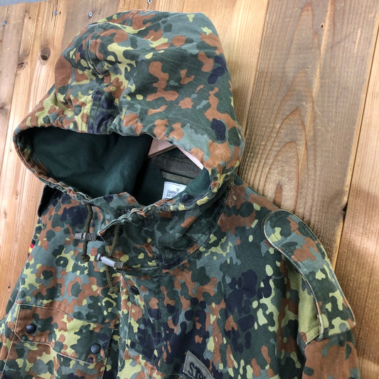 90s vintage ドイツ軍 フレクターカモ フィールドパーカー ミリタリージャケット モッズコート ジップアップ フルジップ