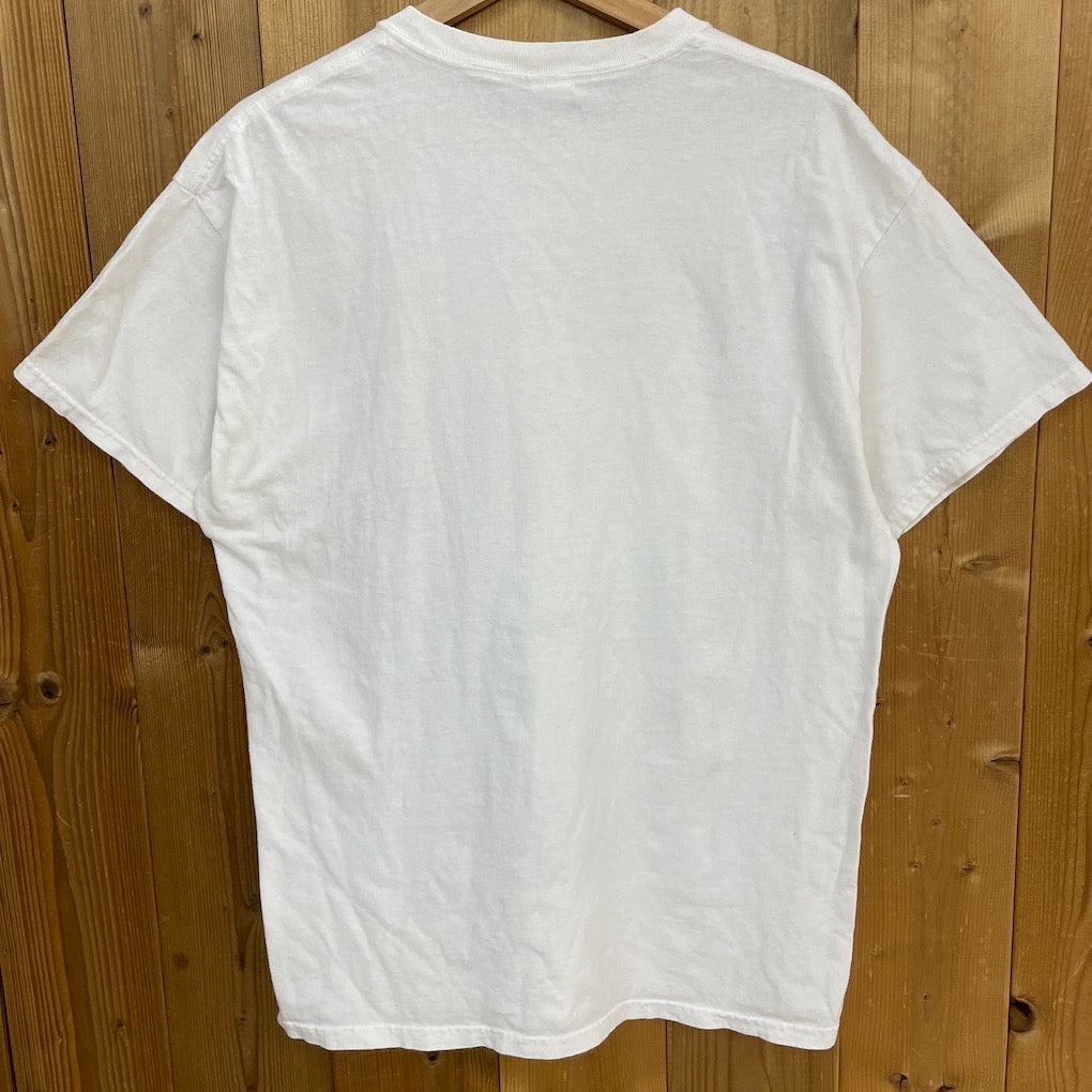 GILDAN ギルダン 45rpm THE PLIMITIVES stop killing プリントTシャツ 半袖 カットソー 古着/USED