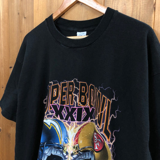 USA製 90s vintage SALEM SPORTSWEAR Tシャツ 半袖 カットソー SUPERBOWL ビッグプリント