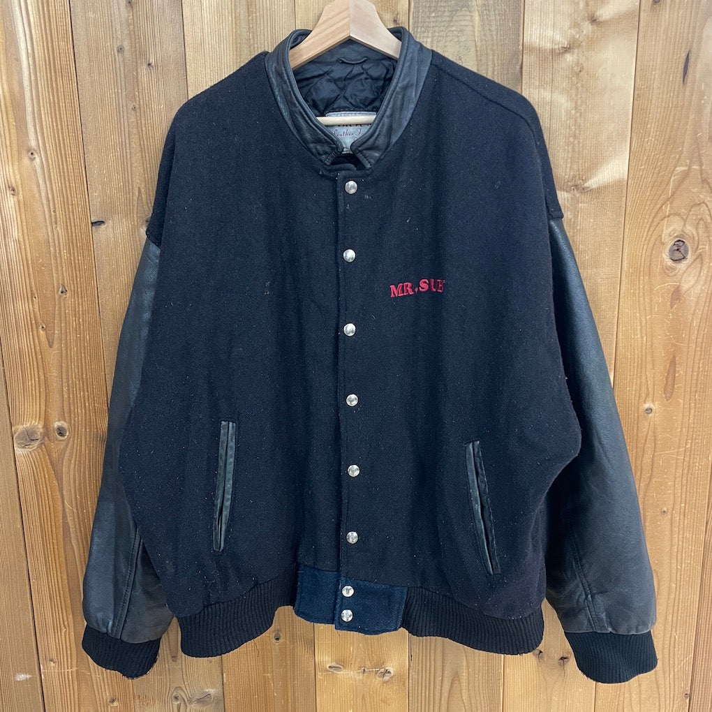 カナダ製 Steve's MR.SUB スタジャン 袖レザー 袖革 古着/USED