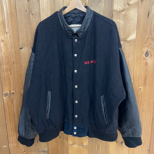 カナダ製 Steve's MR.SUB スタジャン 袖レザー 袖革 古着/USED