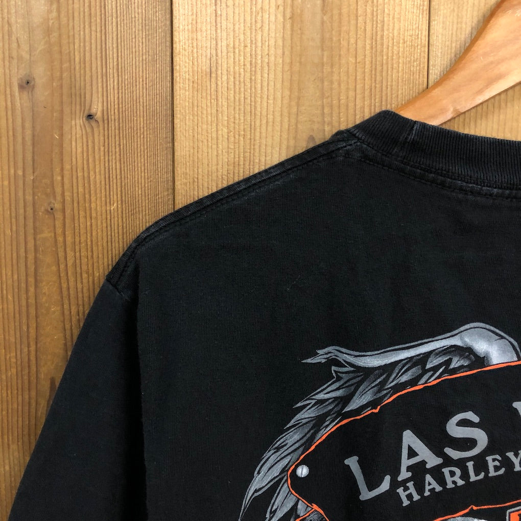 HARLEY-DAVIDSON ハーレーダビットソン プリントTシャツ スカル ドクロ 半袖 カットソー バックプリント