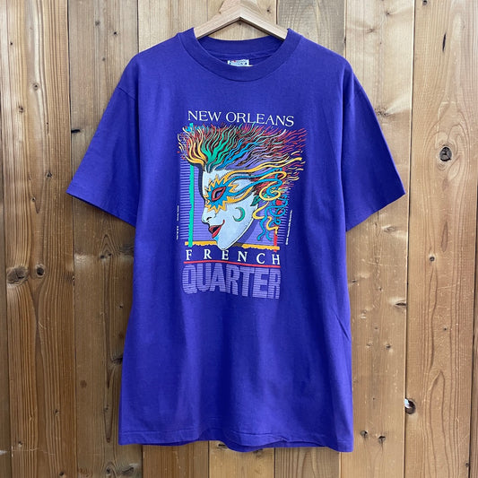 Hanes BEEFY-T NEW ORLEANS FRENCH QUARTER Tシャツ 半袖 カットソー ビッグプリント