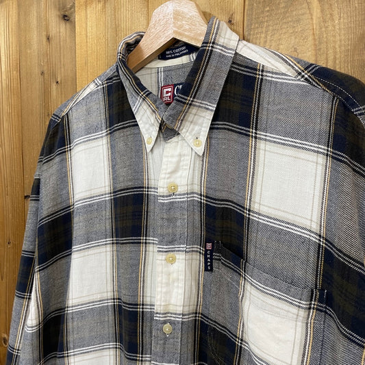CHAPS チャップス 長袖シャツ BDシャツ ボタンダウン ネルシャツ ブラック、ホワイト、ネイビー、イエロー