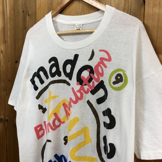 90s vintage FRUIT OF THE LOOM フルーツオブザルーム マドンナ Tシャツ 半袖 カットソー ビッグプリント バックプリント