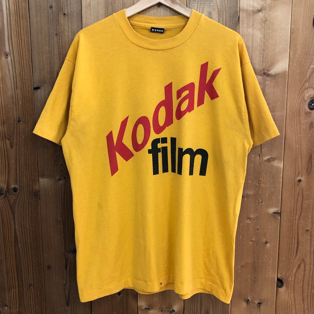 90s vintage USA製 FRUIT OF THE LOOM フルーツオブザルーム Kodak film コダックフィルム プリントTシャツ 半袖 カットソー