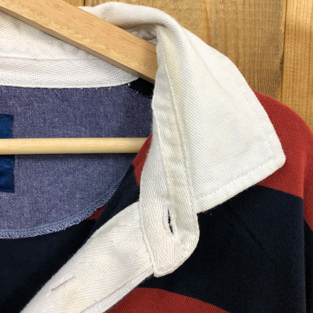 Cotton TRADERS コットントレーダーズ ラガーシャツ 長袖 ポロシャツ レッド、ネイビー