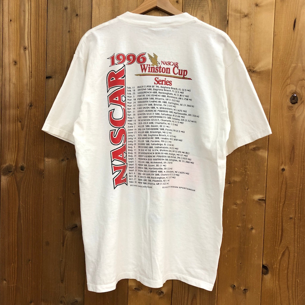90s vintage GILDAN ギルダン NASCAR ナスカー 1996 Winston Cup ウィンストンカップ  プリントTシャツ 半袖 カットソー 古着/USEDシャツ