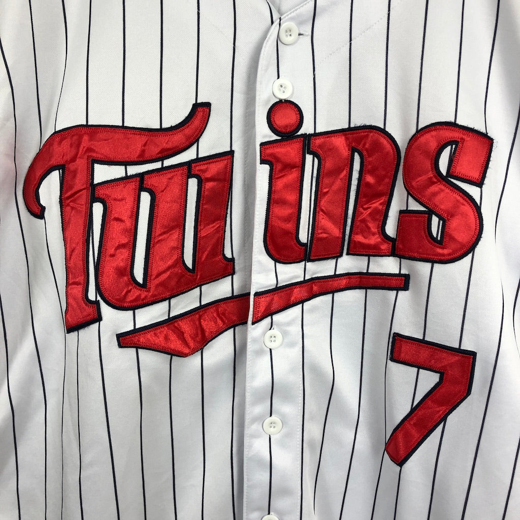Majestic マジェスティック Minnesota Twins ミネソタツインズ ベースボールシャツ INAUGURAL SEASON 2010 Joe Mauer ジョーマウアー 半袖 ワッペン 刺繍