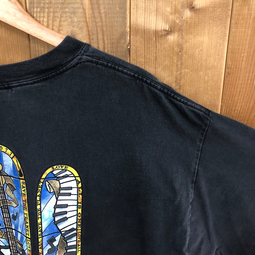 Hard Rock CAFE LAS VEGAS ハードロックカフェ ラスベガス ステンドグラス 楽器 Tシャツ 半袖 カットソー