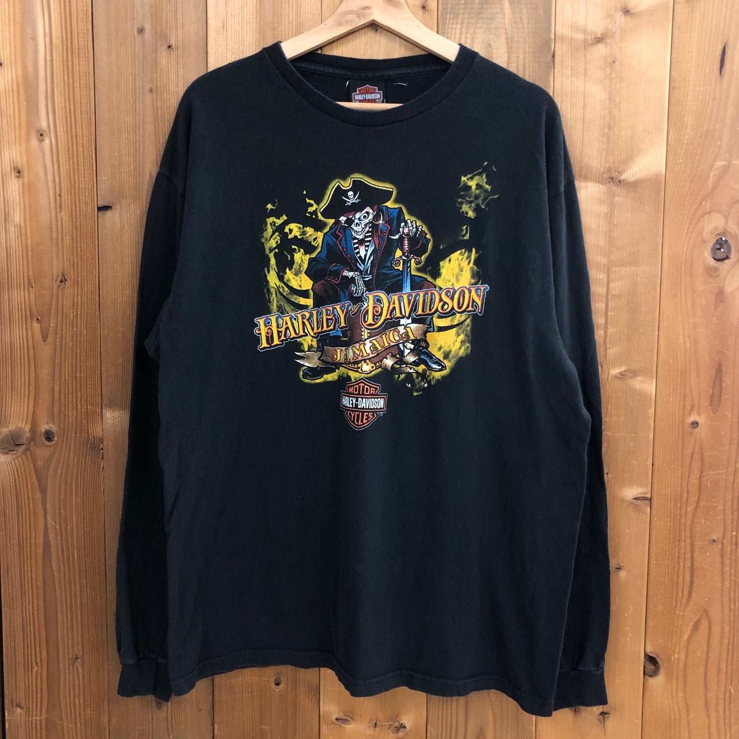 HARLEY-DAVIDSON ハーレーダビッドソン ロングTシャツ ロンT パイレーツ ドクロ プリント