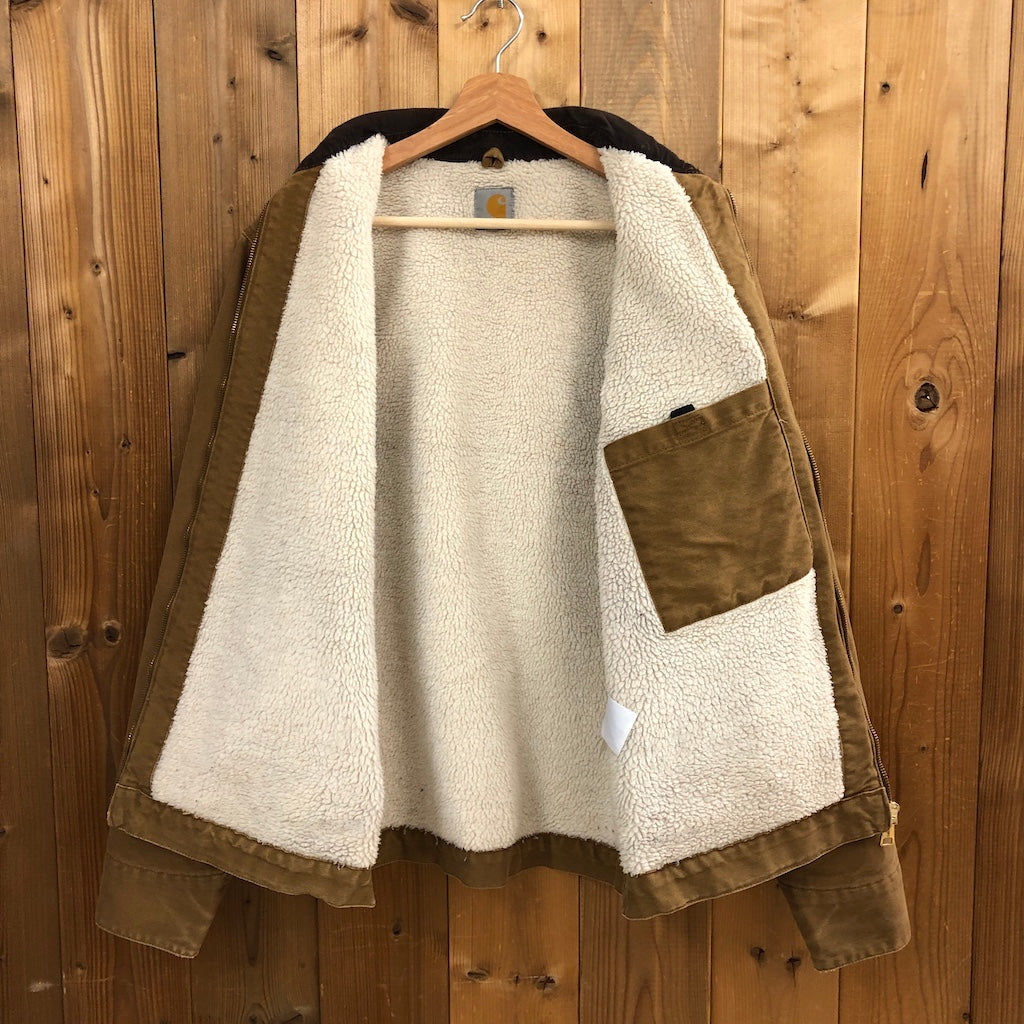Carhartt カーハート デトロイトジャケット ボアライナー 裏ボア 襟コーデュロイ ダック地 ジップアップ フルジップ