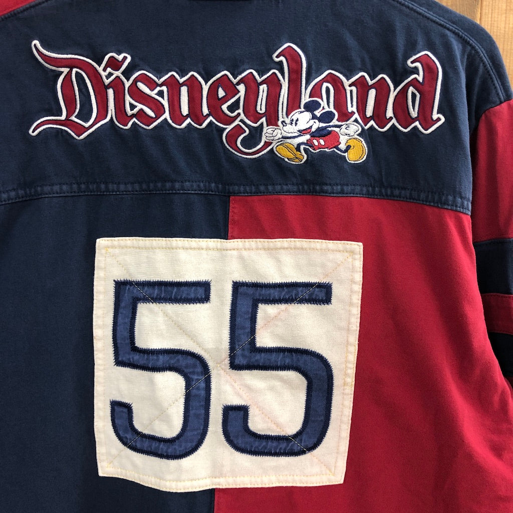 00s vintage Walt Disney World ウォルトディズニーワールド Disneyland ディズニーランド ラガーシャツ 長袖シャツ 刺繍 コットン