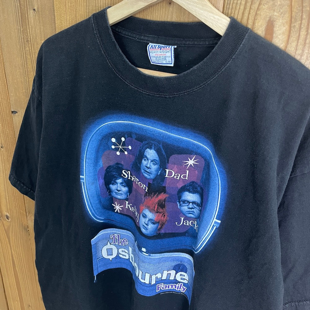 2002年製 All Sports THE Osbourne Family オズボーンファミリー MTV プリント Tシャツ 半袖 カットソー